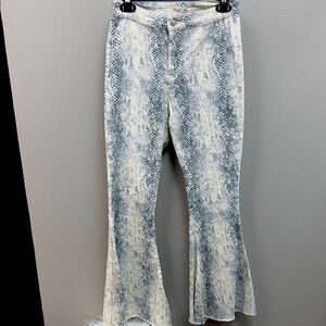 Vervet by Flying Monkey Snakeskin Flare Pants